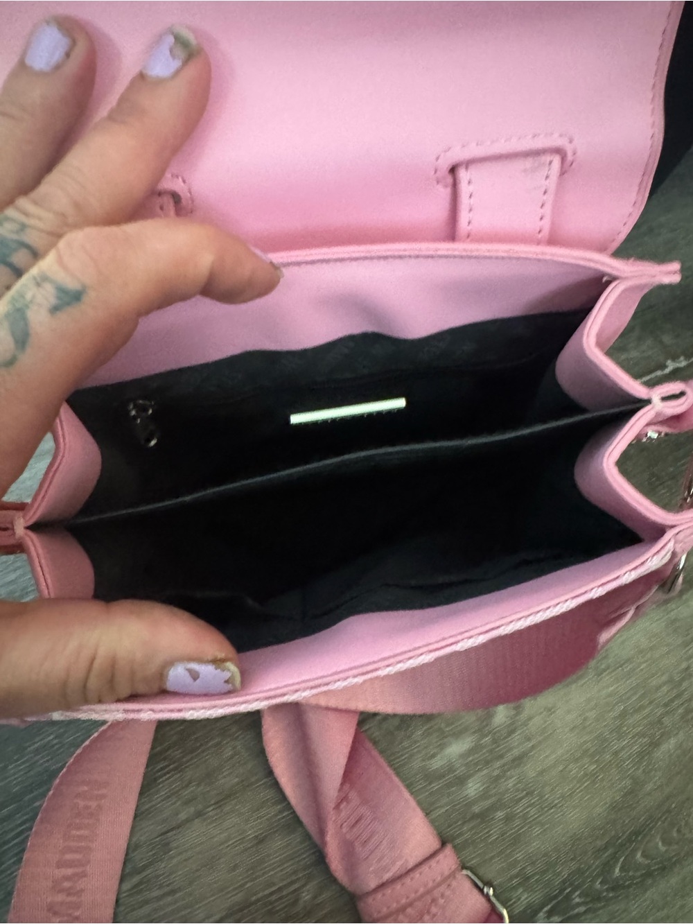 Steve Madden Pink Logo Mini Top-Handle Crossbody - Picture 3 of 3
